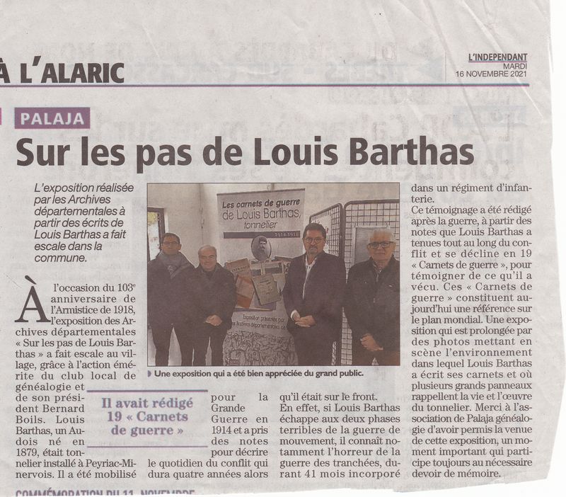 L'indépendant du 15 novembre 2021